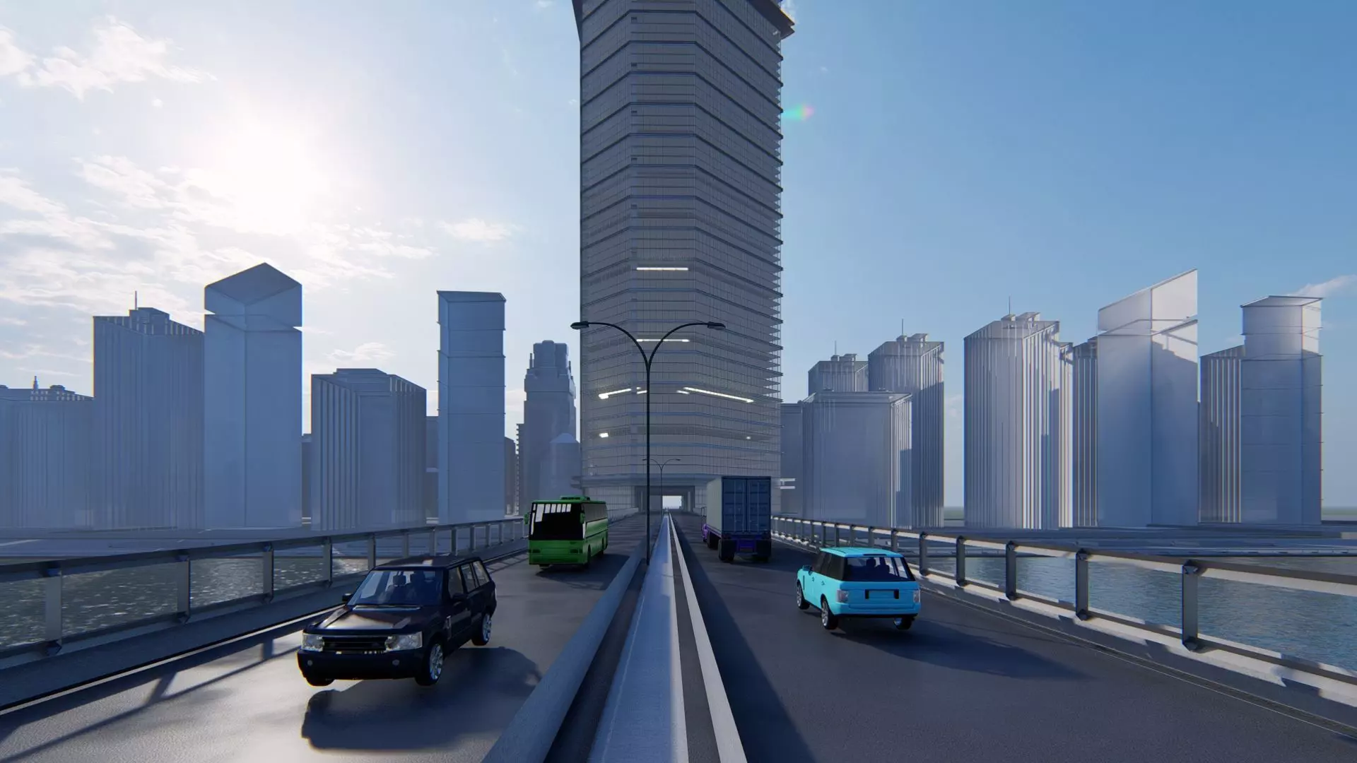 Tower Bridge Exterior Design  Free 3D model_12