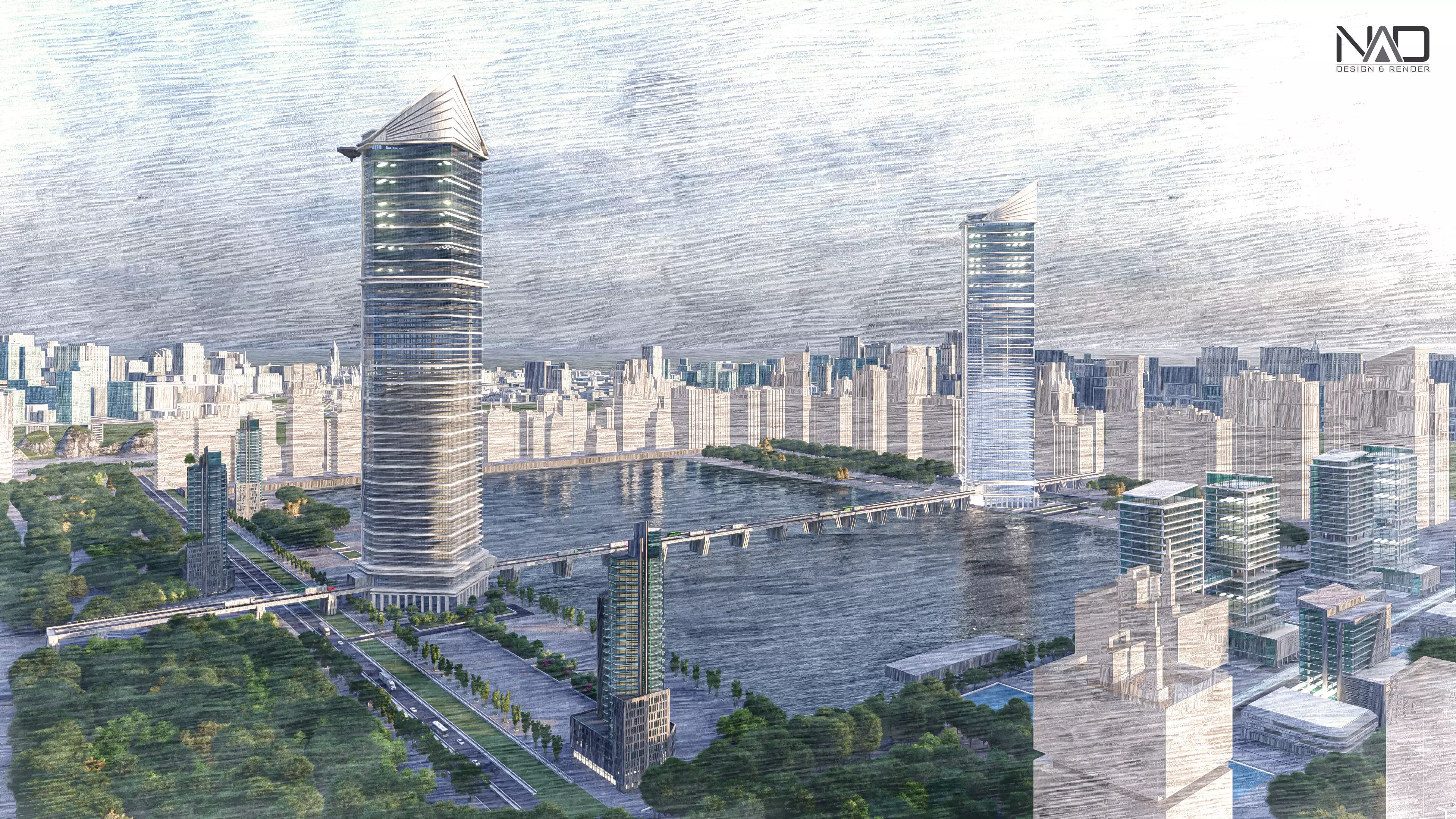 Tower Bridge Exterior Design  Free 3D model_9