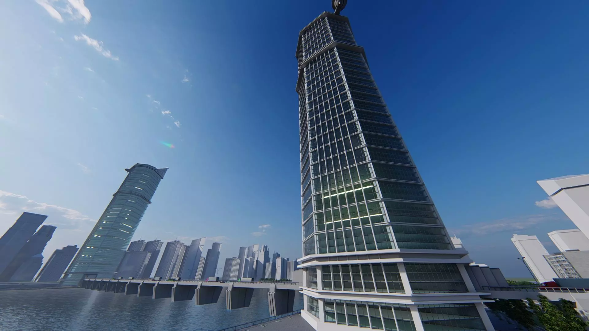 Tower Bridge Exterior Design  Free 3D model_16