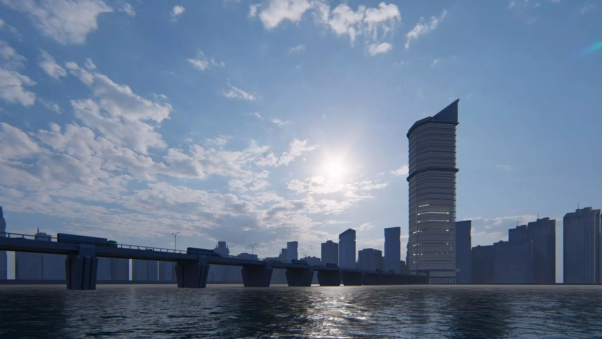 Tower Bridge Exterior Design  Free 3D model_19