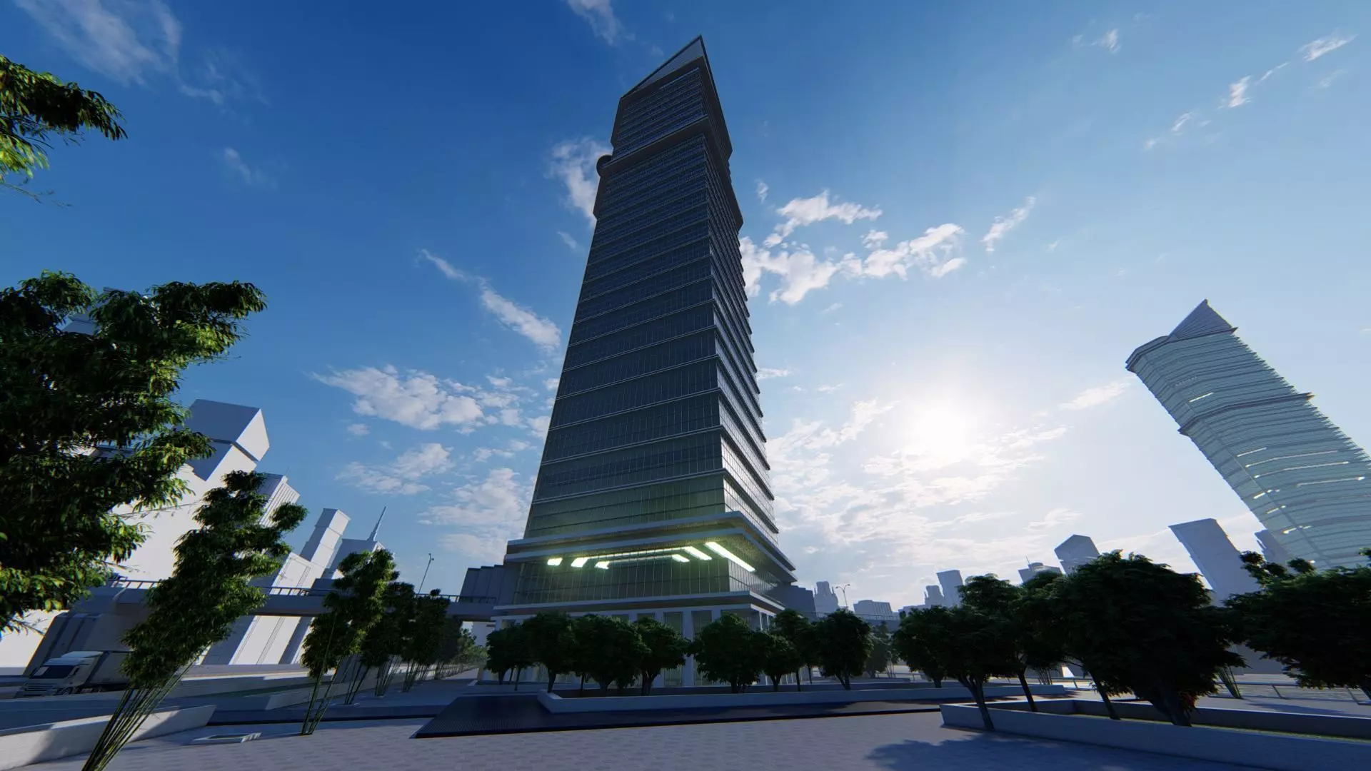 Tower Bridge Exterior Design  Free 3D model_20