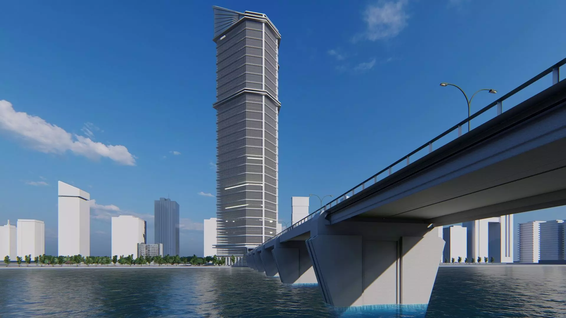 Tower Bridge Exterior Design  Free 3D model_14