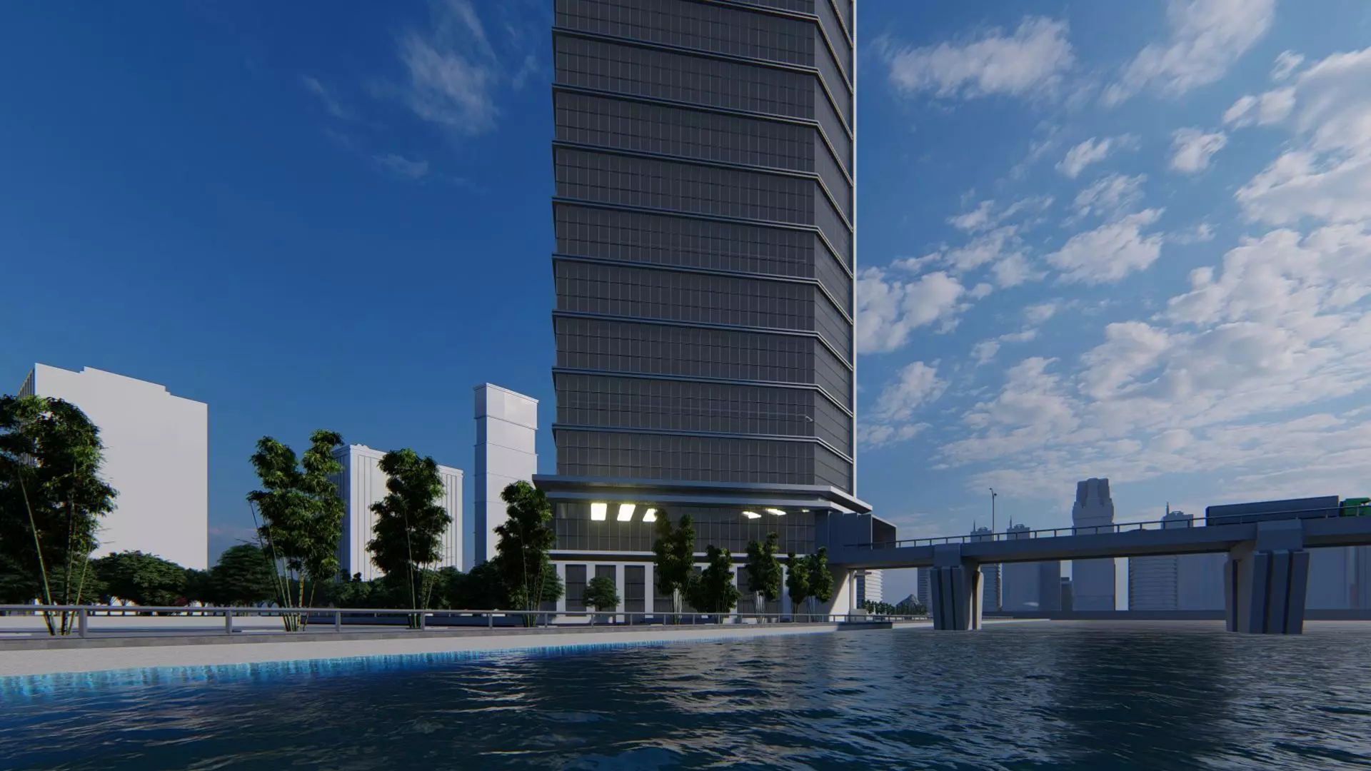 Tower Bridge Exterior Design  Free 3D model_15