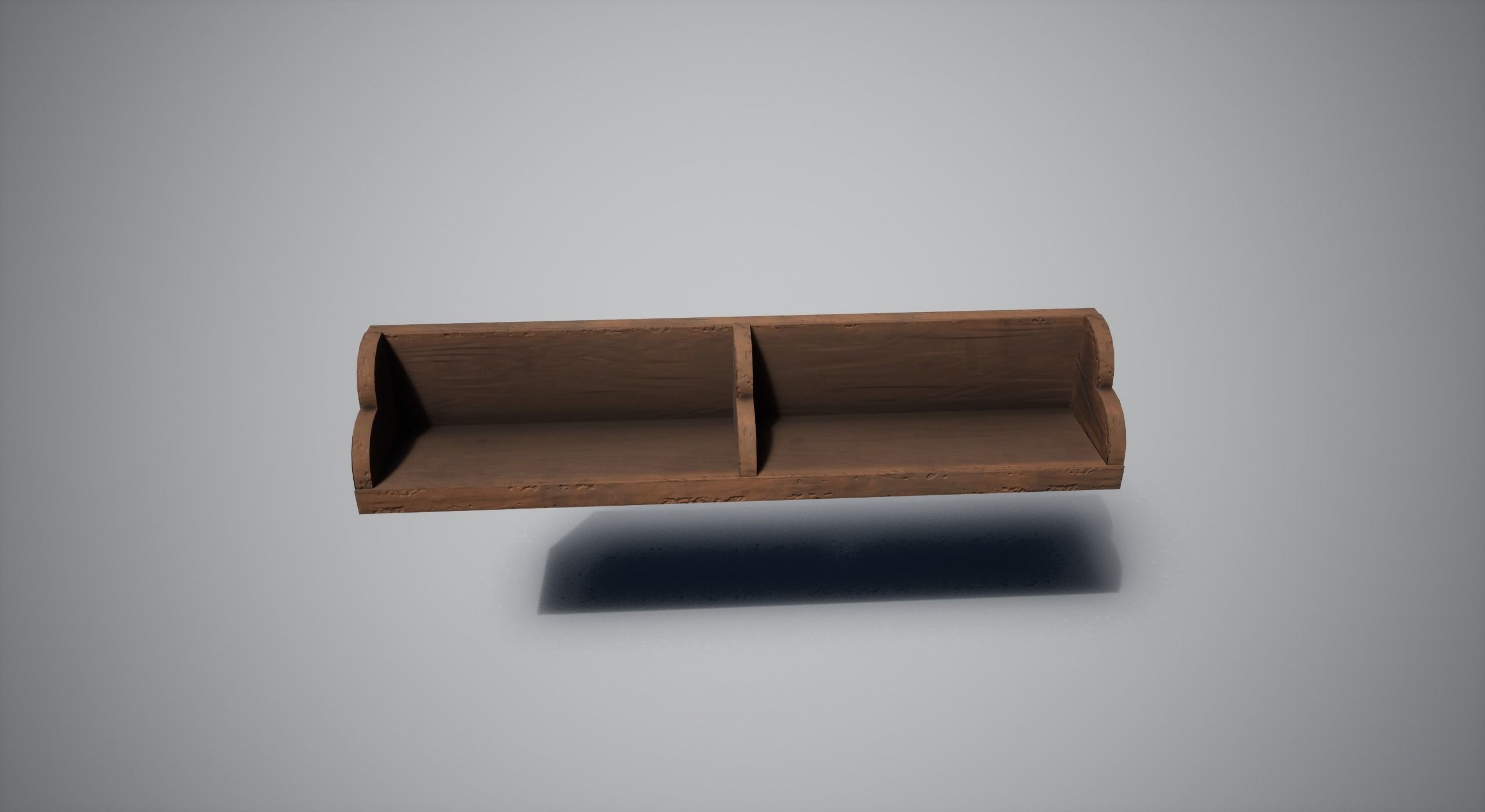 Medieval Shelf Low-poly 3D model_3