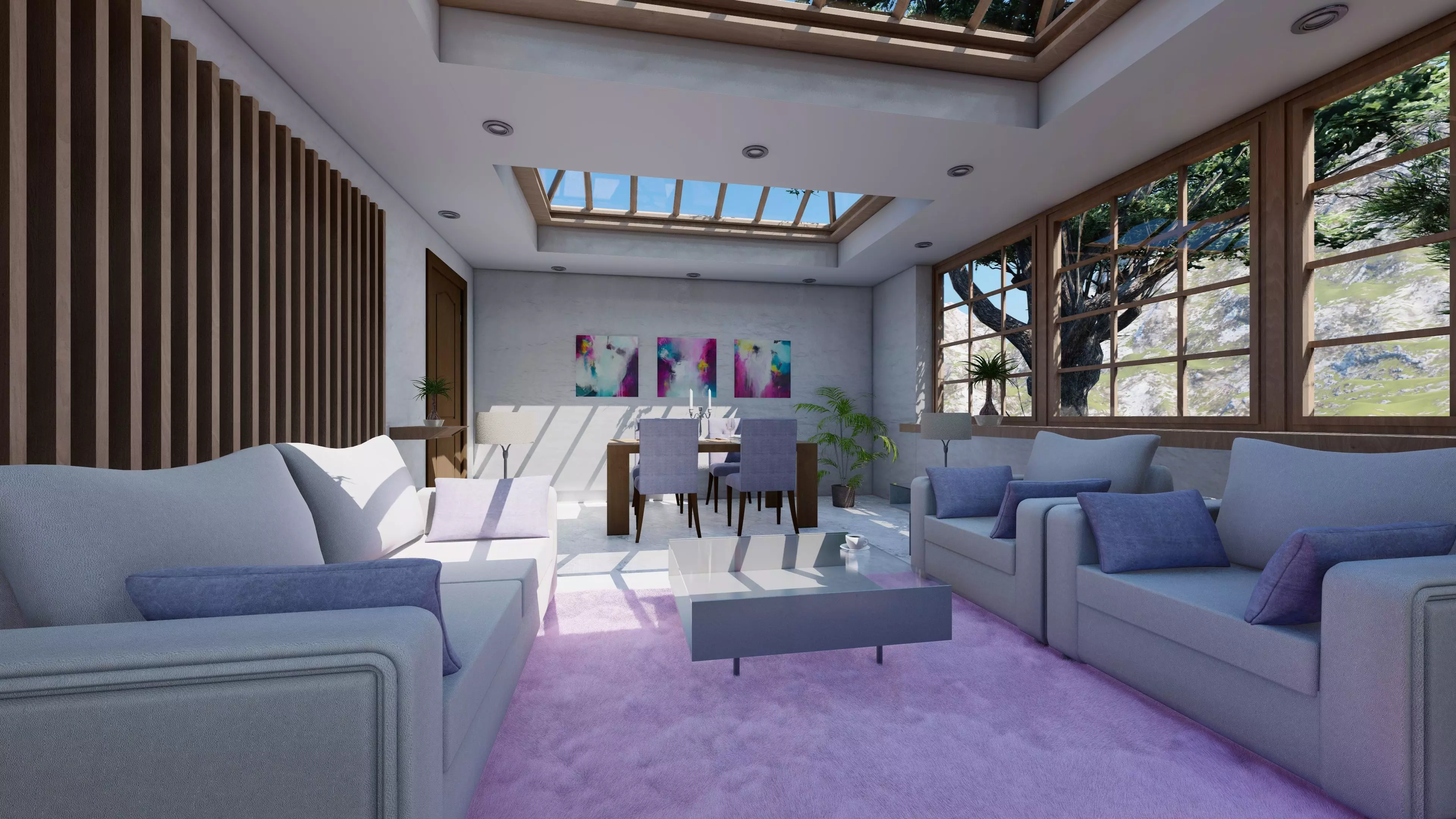 Cozy Room Interior Design Free 3D model