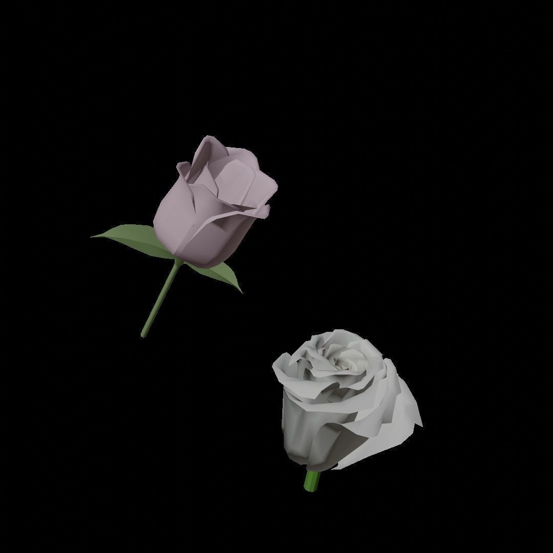 Fairy Glass Walkway decorated with Flowers 3D model 3D model_4