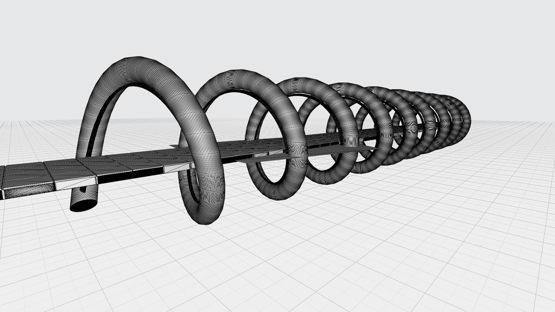 Fairy Glass Walkway decorated with Flowers 3D model 3D model_7