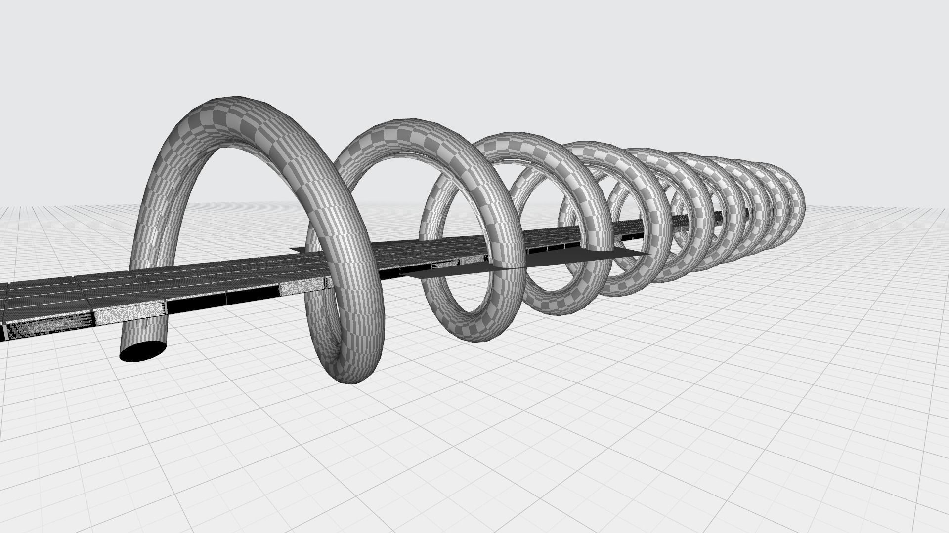 Fairy Glass Walkway decorated with Flowers 3D model 3D model_6