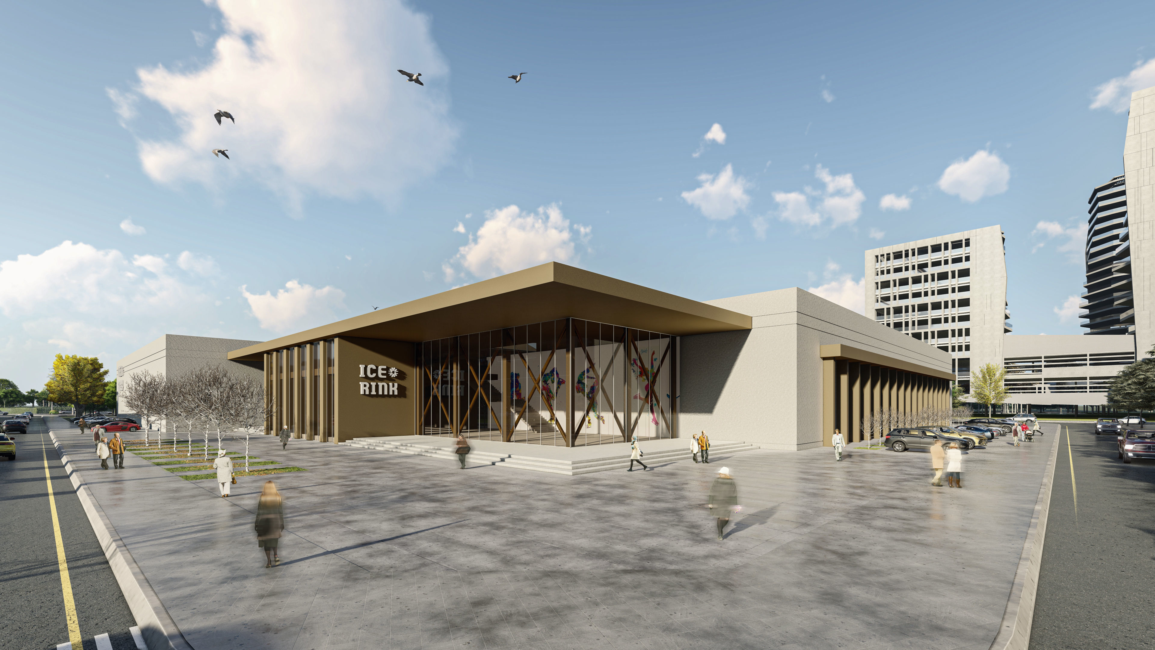 ICE RINK 3D SCENE PROJECT 3D model_1