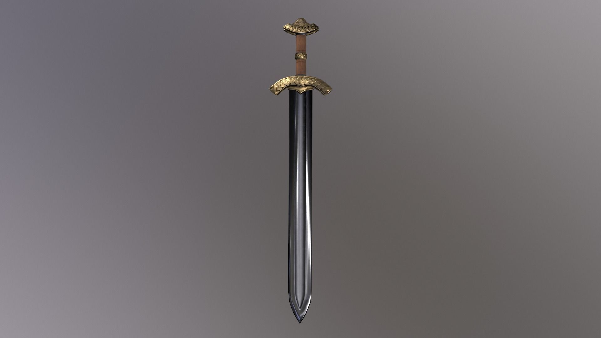 Viking Sword 03 Low-poly 3D model_1