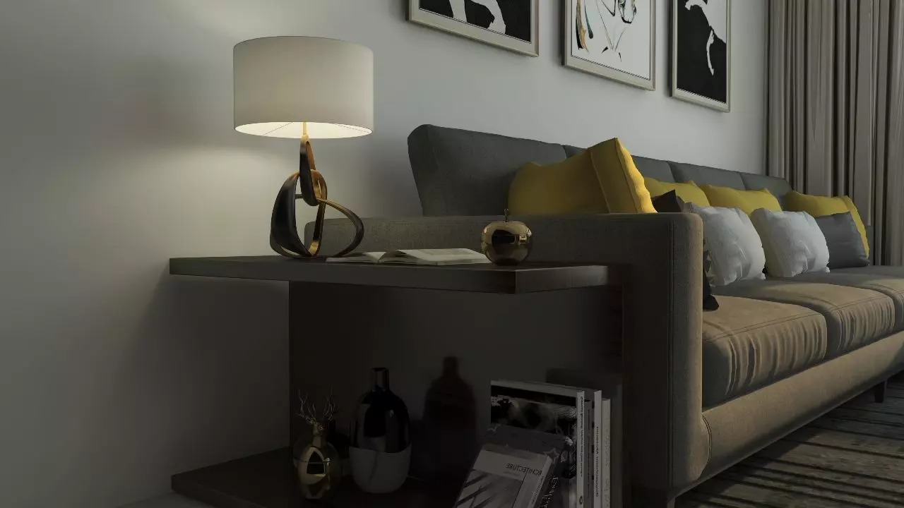 June Living Room Interior Design Free 3D model_17