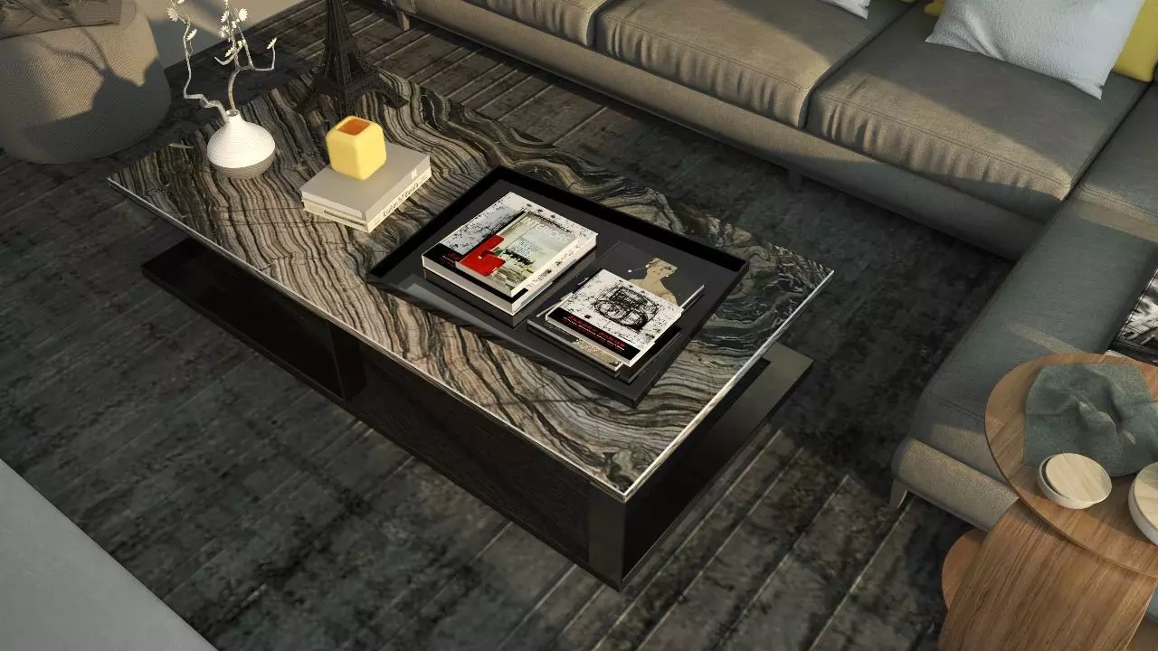 June Living Room Interior Design Free 3D model_7