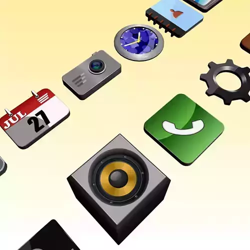 Apps 3d icon low poly