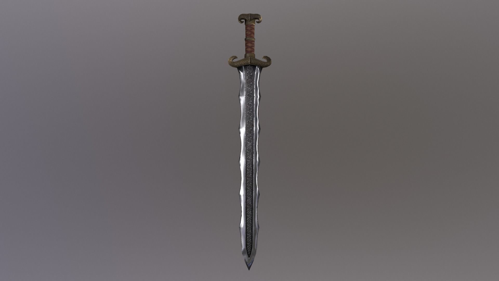 Viking Sword 04 Low-poly 3D model_2