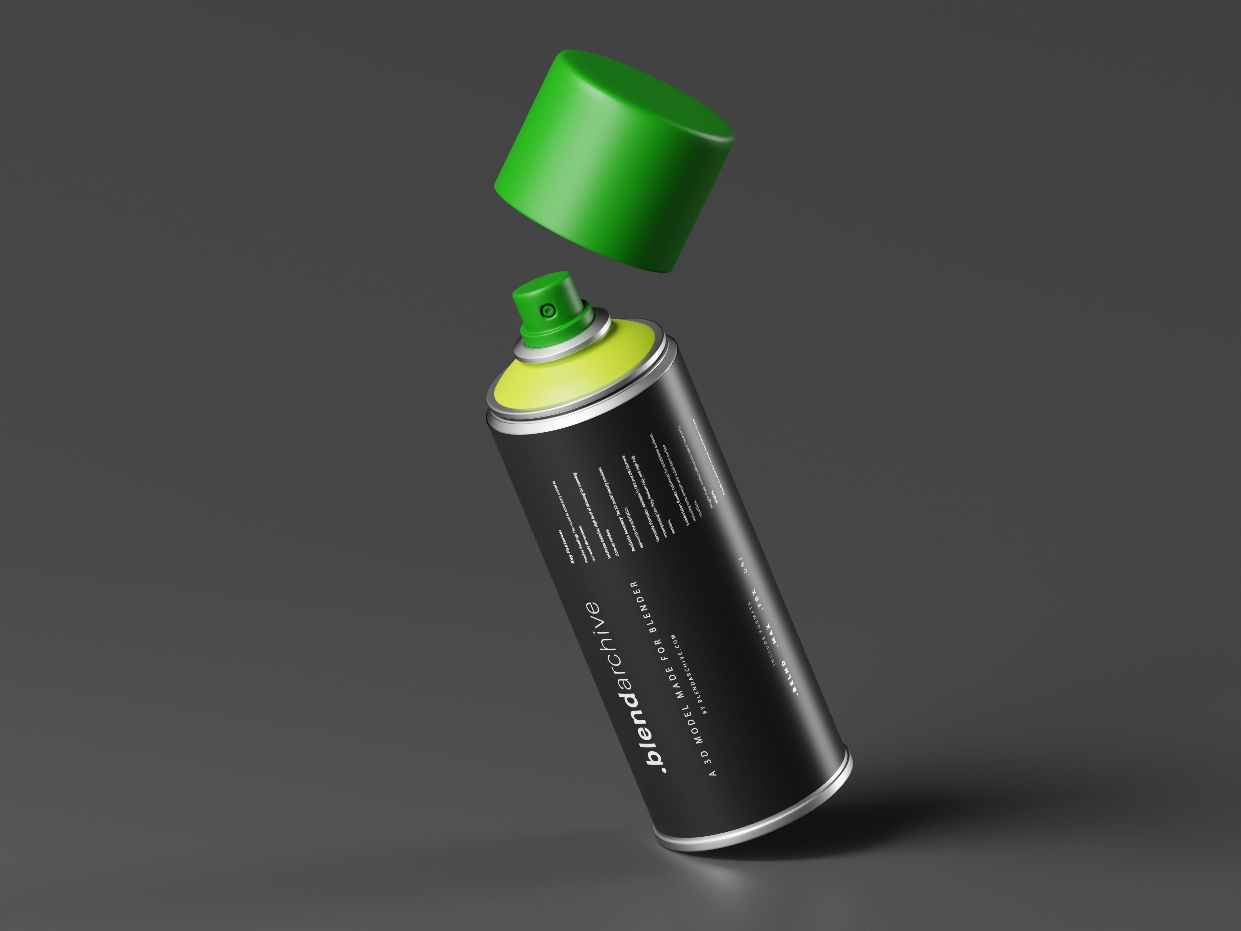 Parrot Green Spray Paint 3D Model Low-poly 3D model_5
