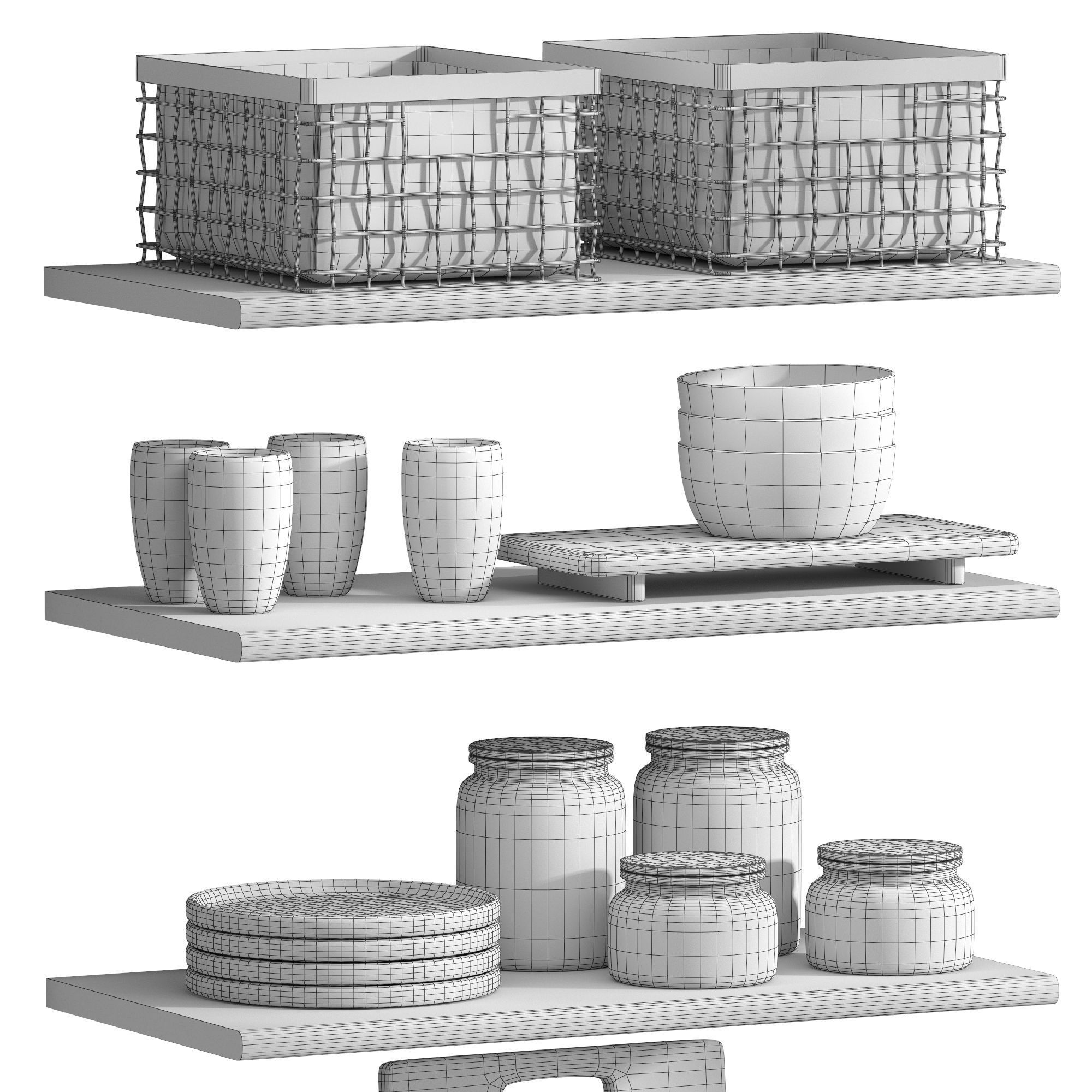 Kitchen decor 02 3D model_5