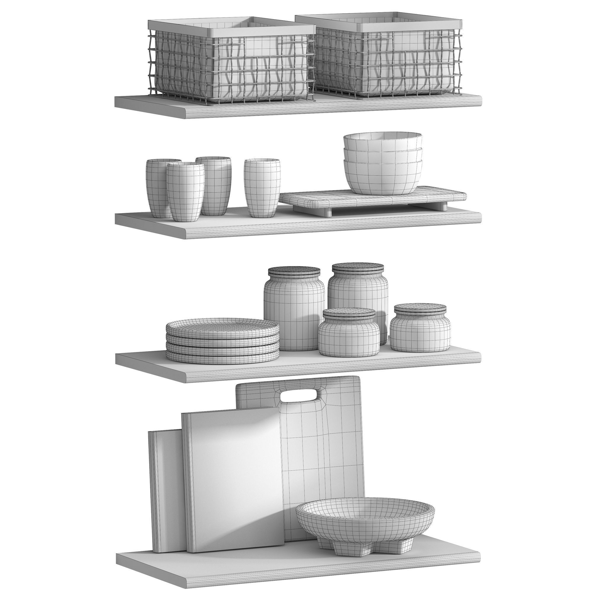 Kitchen decor 02 3D model_4