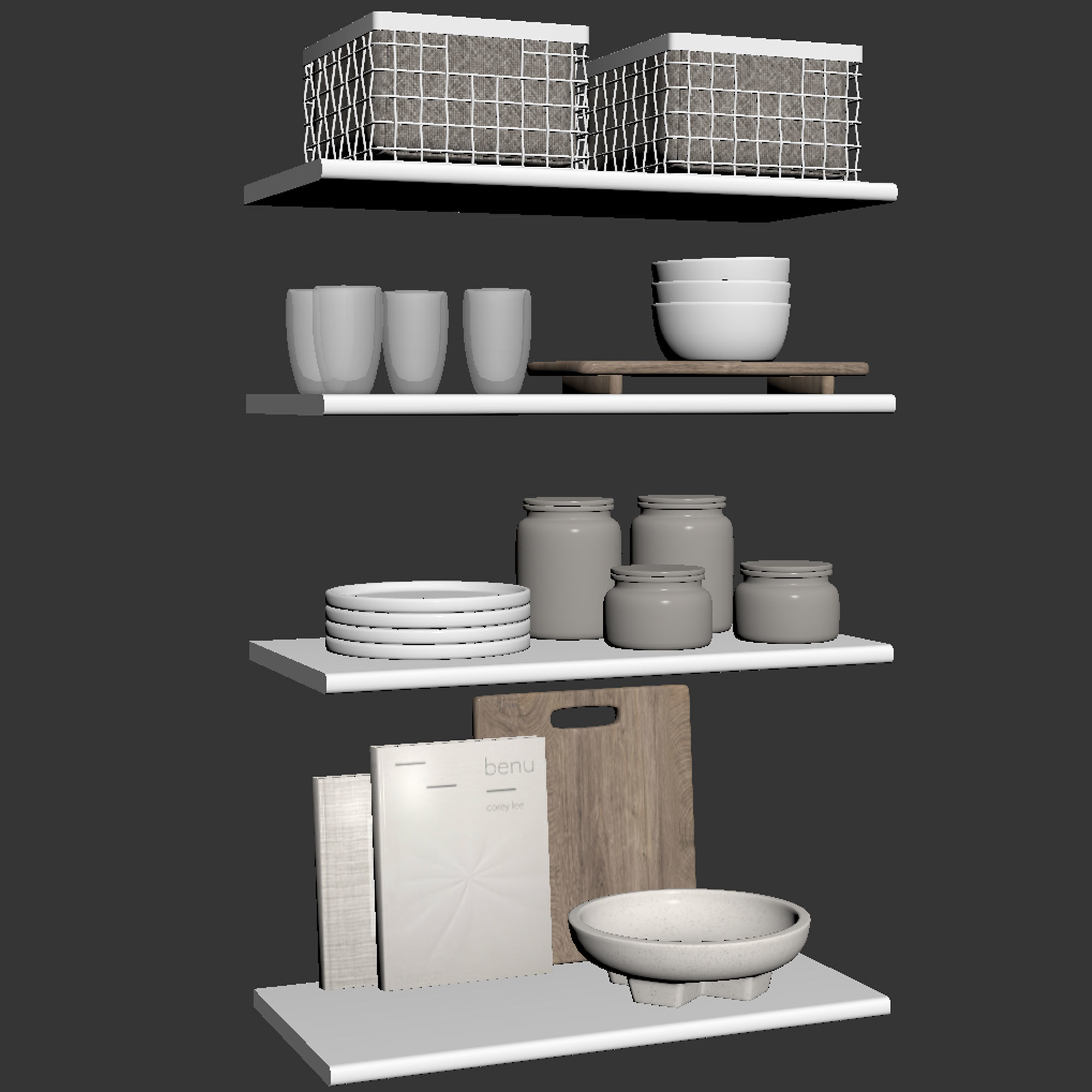 Kitchen decor 02 3D model_7
