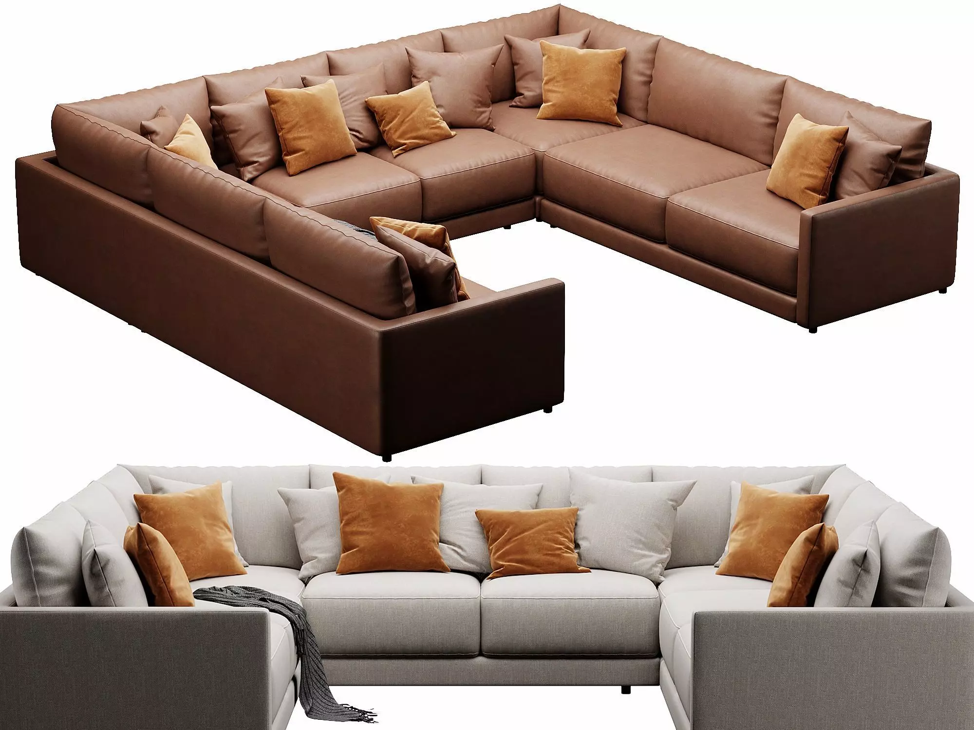 Crate and Barrel Gather sofa 3D model