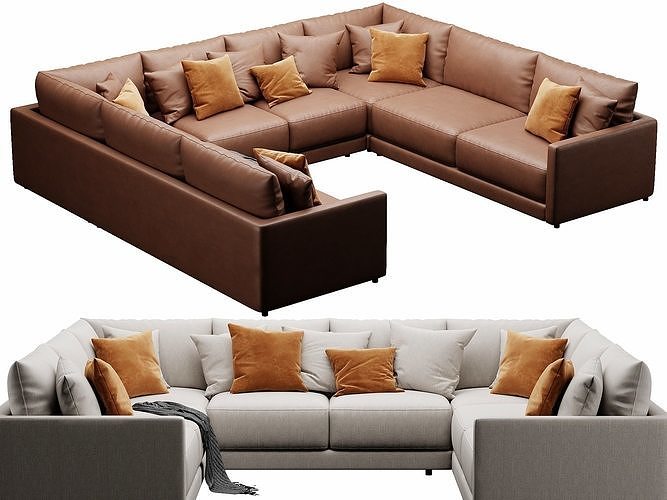 Crate and Barrel Gather sofa  3D model