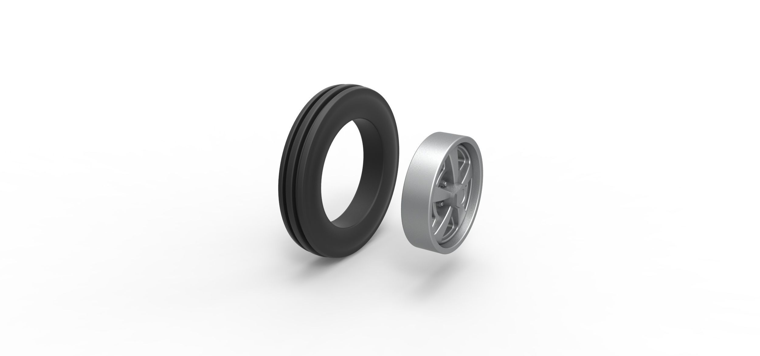 Front wheel of Small block Pulling tractor Scale 1 to 25 3D print model_9