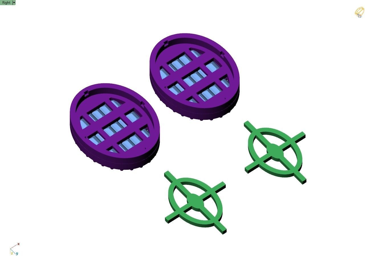 Custom Oval Studs Ice-out Baguettes Diamond Studs - Unisex 16mm 3D print model_14