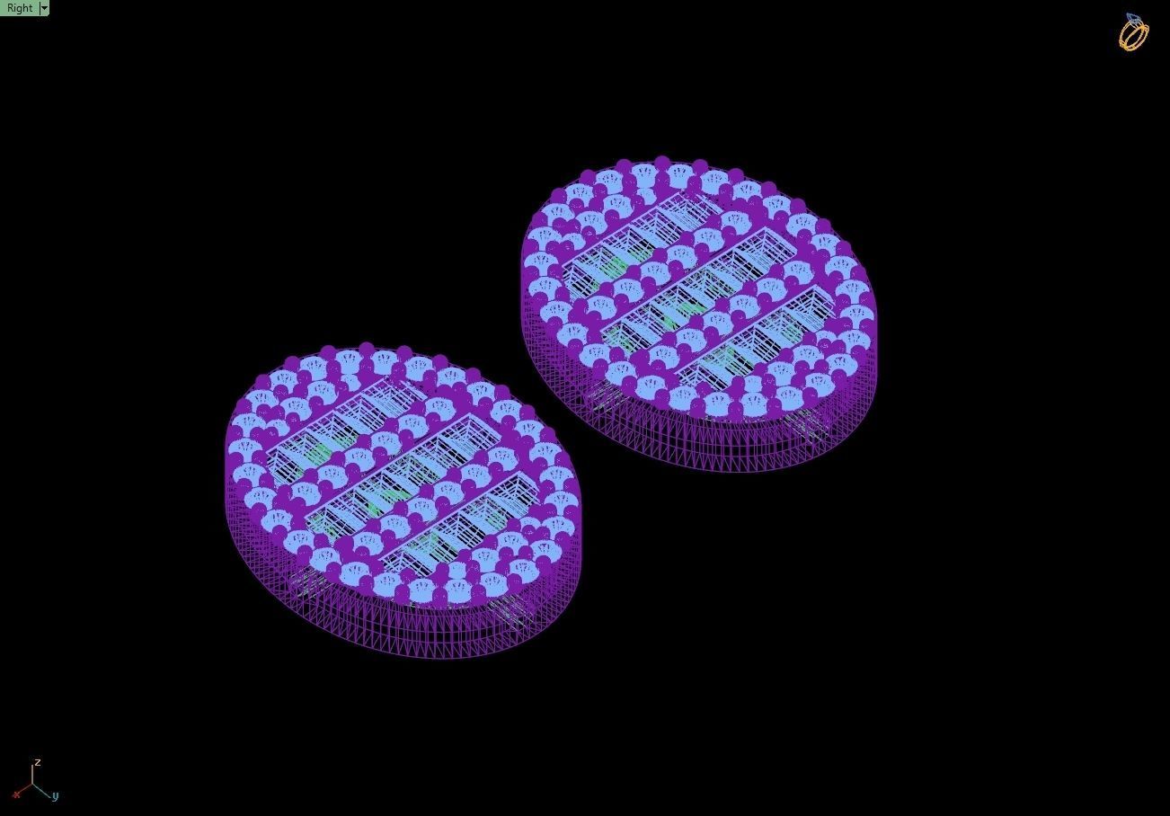 Custom Oval Studs Ice-out Baguettes Diamond Studs - Unisex 16mm 3D print model_15