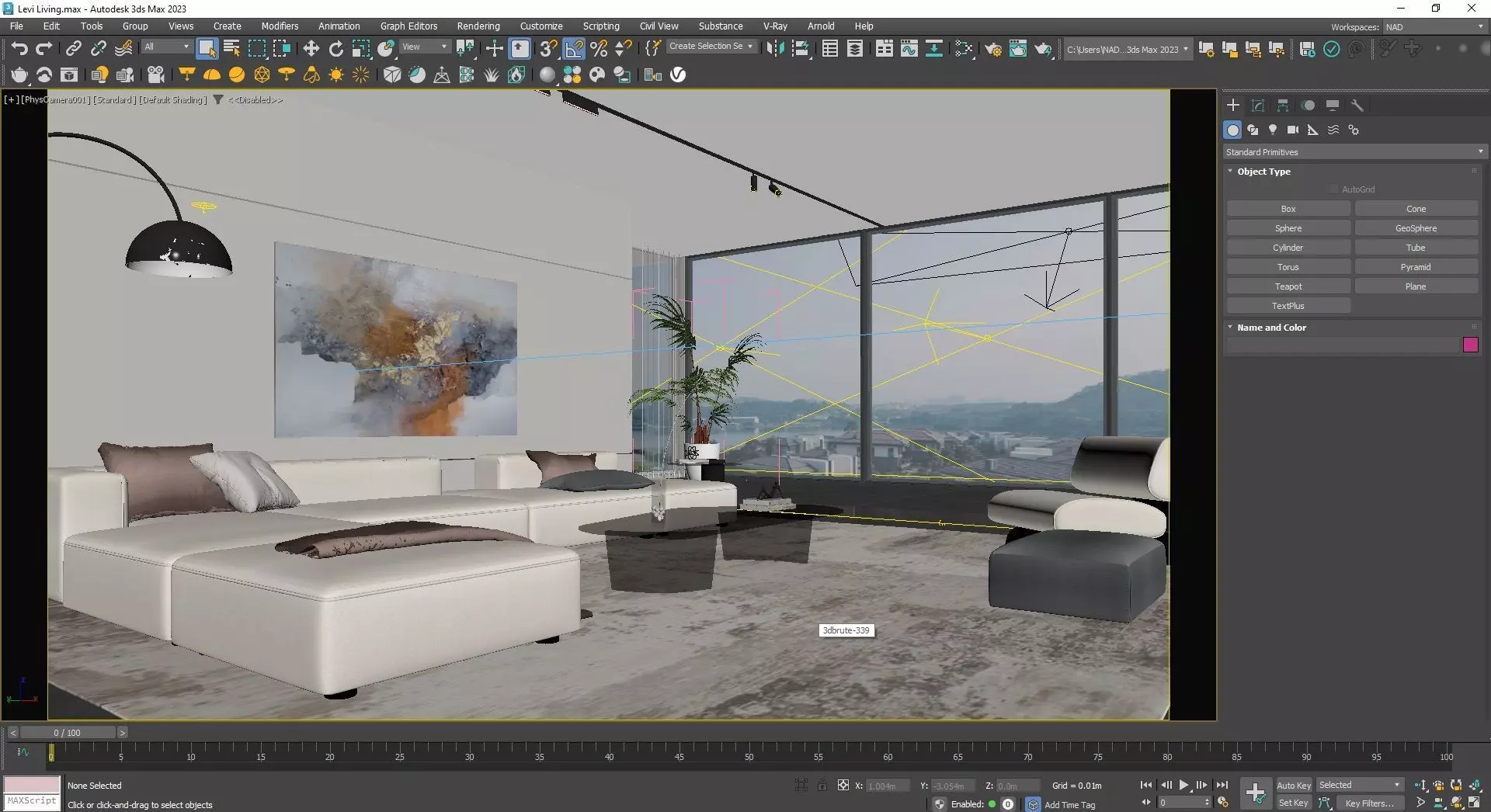Levi Living Room Interior Design 3D model_19