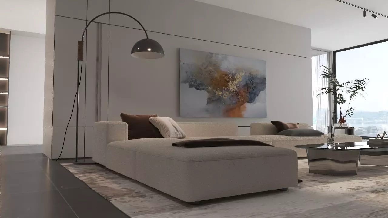 Levi Living Room Interior Design 3D model_12
