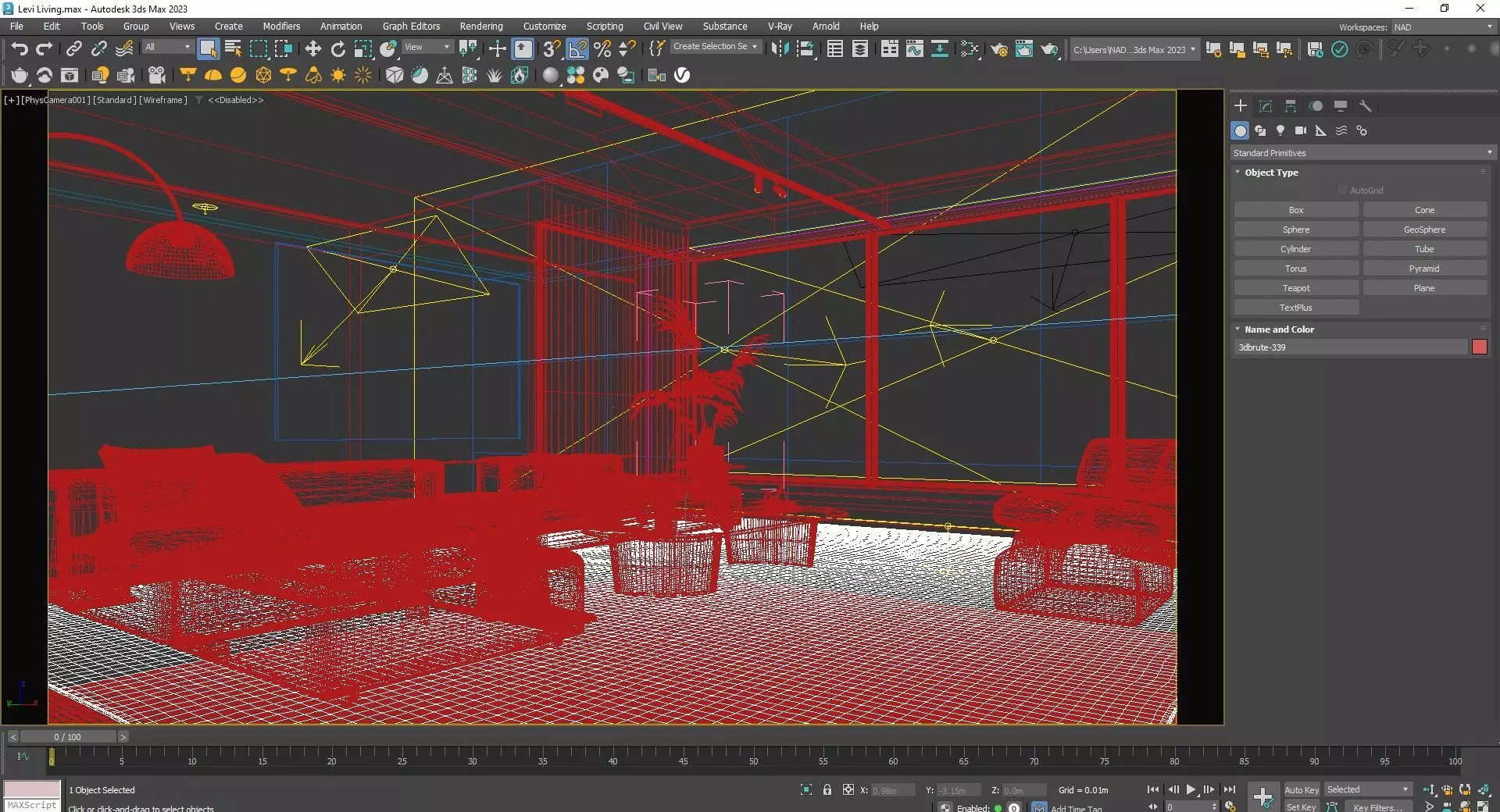 Levi Living Room Interior Design 3D model_20