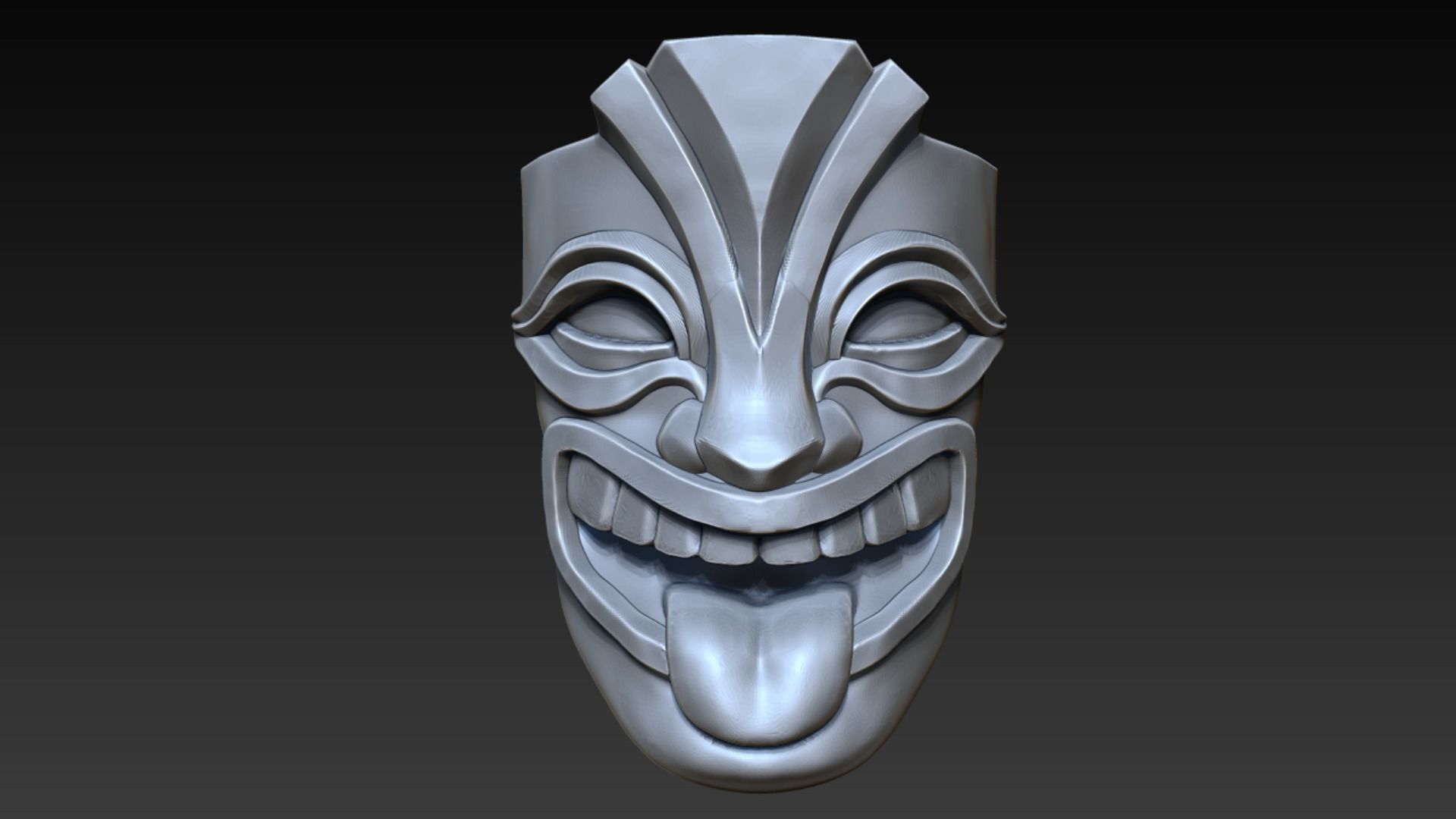 Tiki Mask V1 3D print model_8