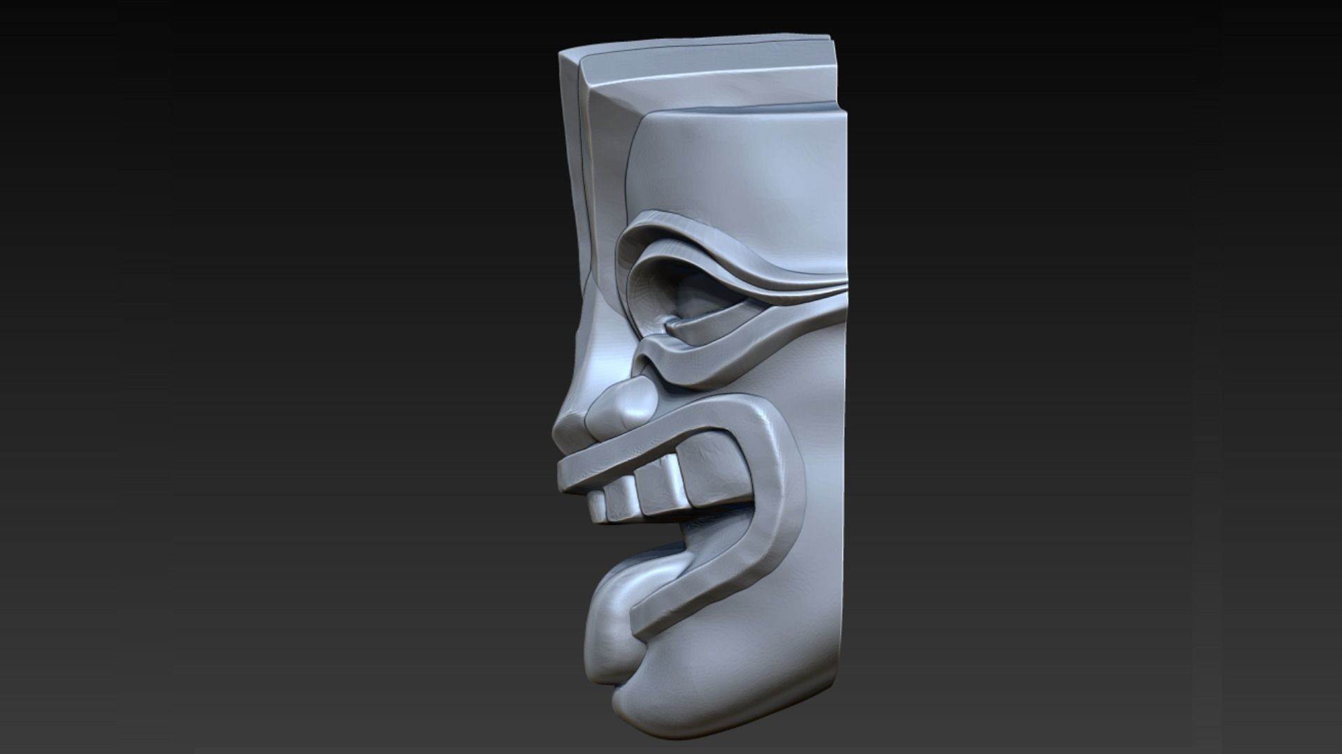 Tiki Mask V1 3D print model_2