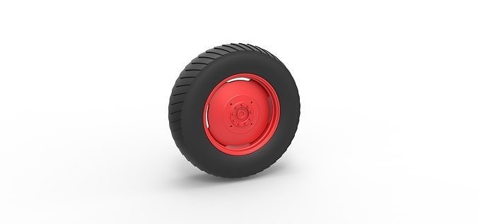 Rear wheel of Small block Pulling tractor Scale 1 to 25 3D print model