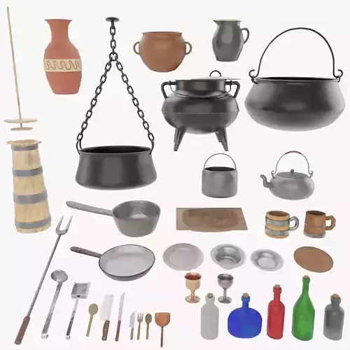 Medieval kitchen props