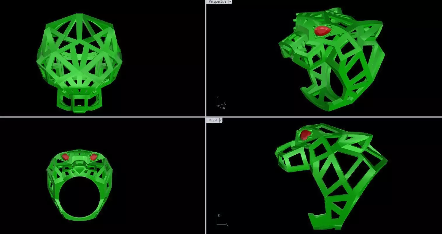 Panther ring  3D model_0