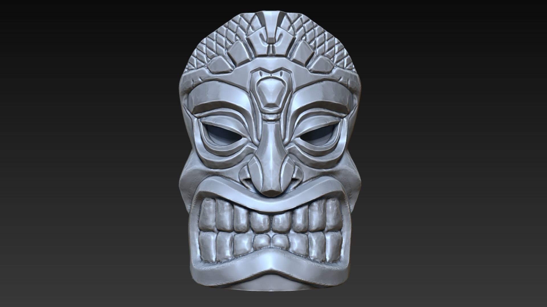 Tiki Mask V2 3D print model_8