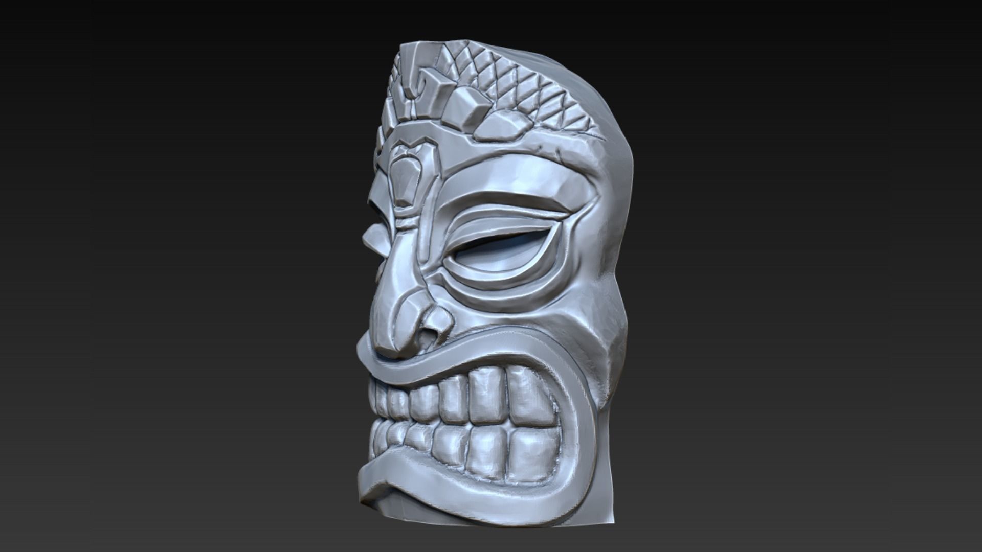 Tiki Mask V2 3D print model_7