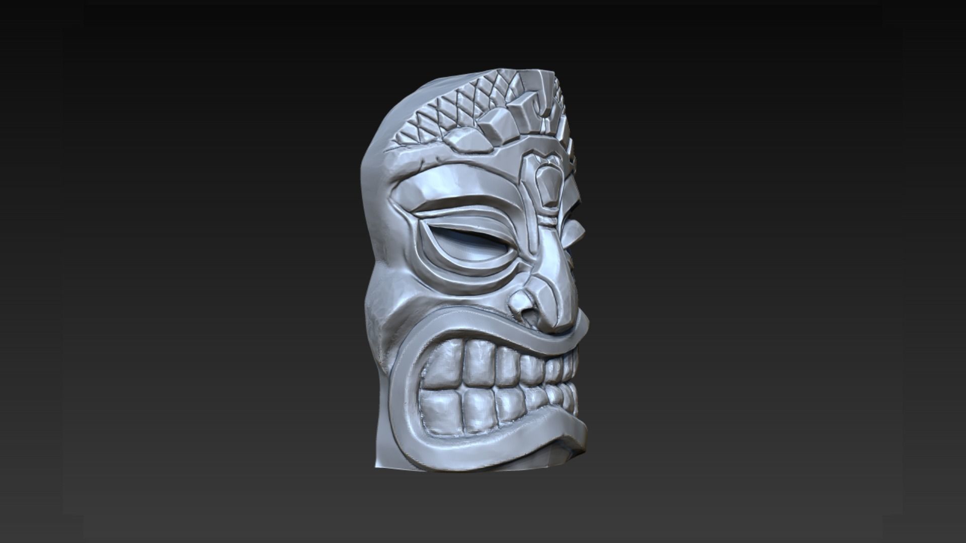 Tiki Mask V2 3D print model_1