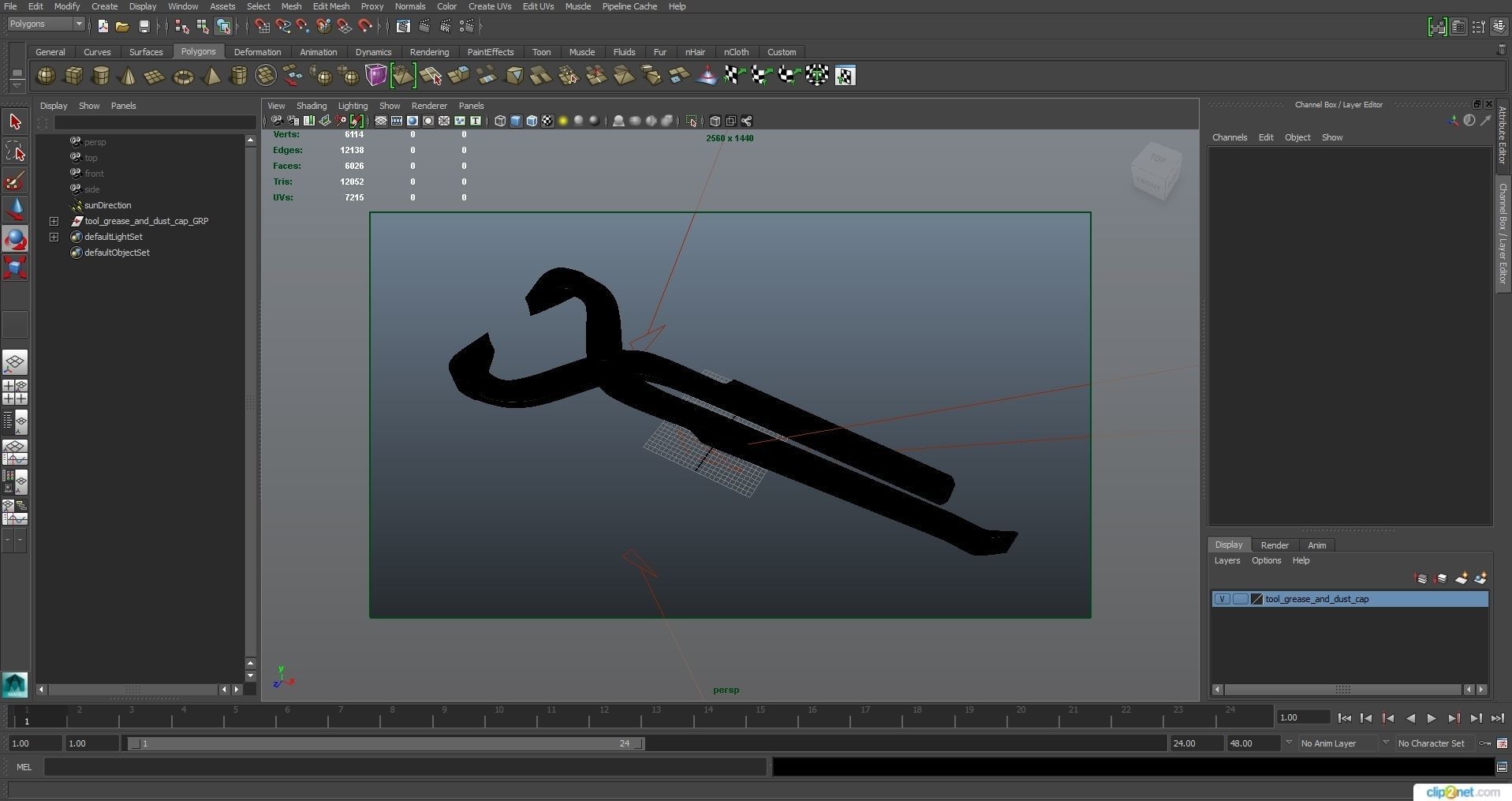 SO Tool Grease and Dust Cap GCP10 Low-poly 3D model_30
