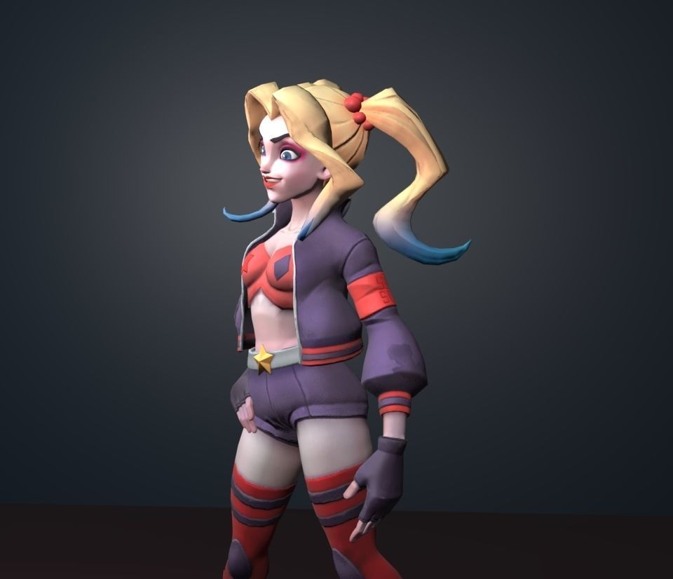 harley quinn 3D model_2