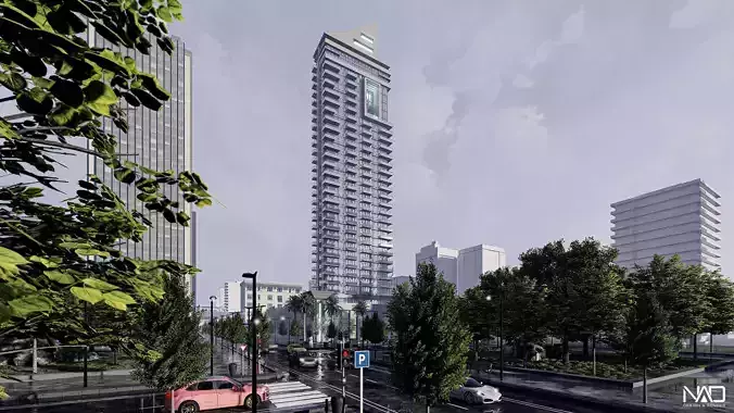 Azure Tower Exterior Design 3D model Azure Tower Exterior Design 3D model