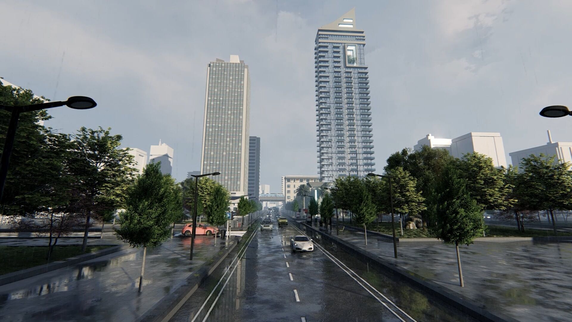 Azure Tower Exterior Design 3D model_2