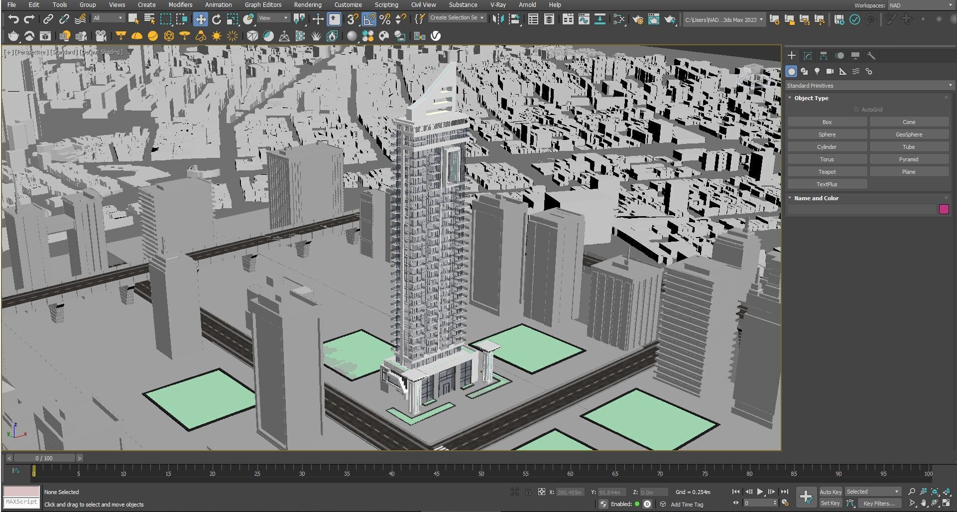 Azure Tower Exterior Design 3D model_8
