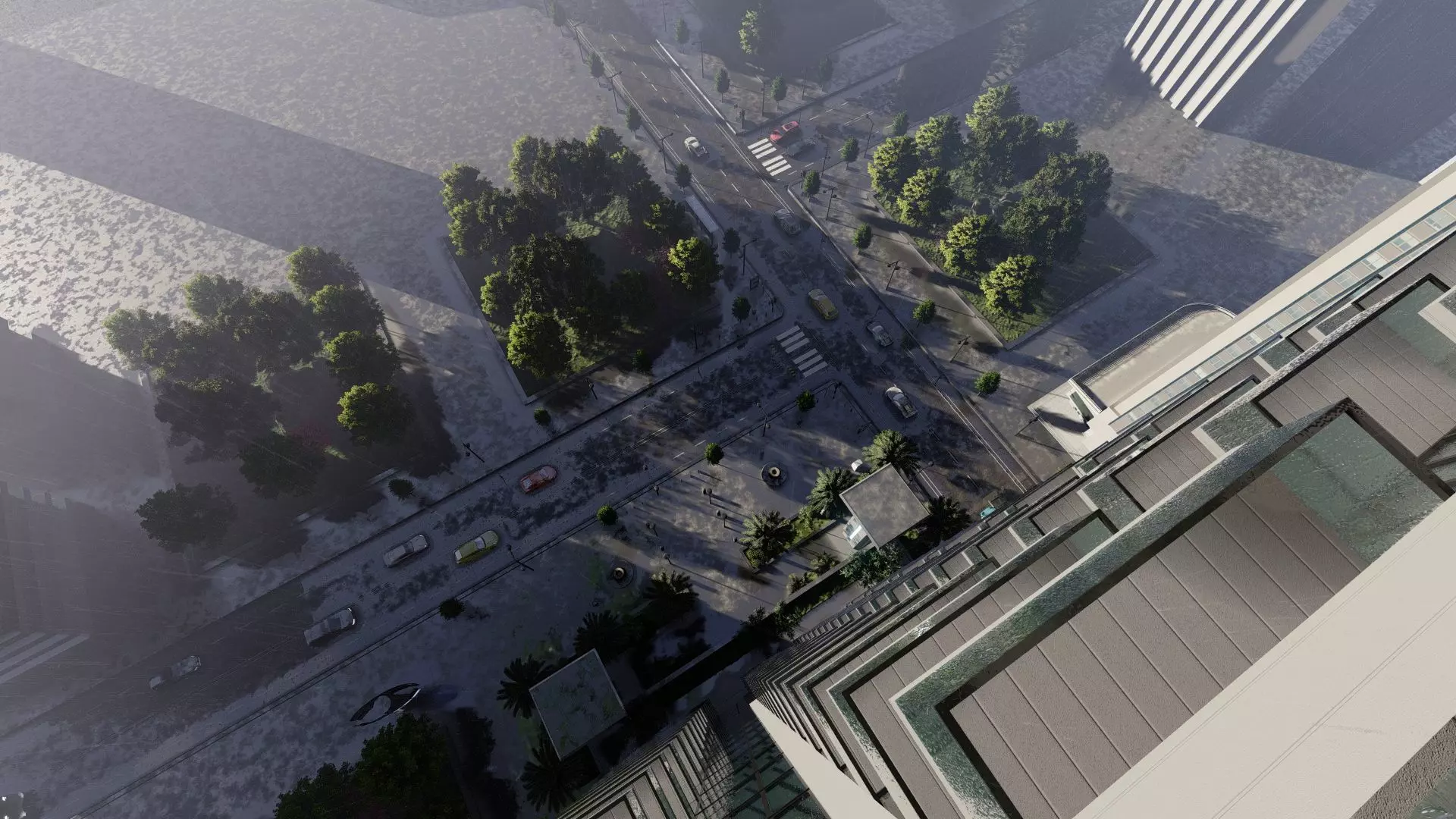 Azure Tower Exterior Design 3D model_14