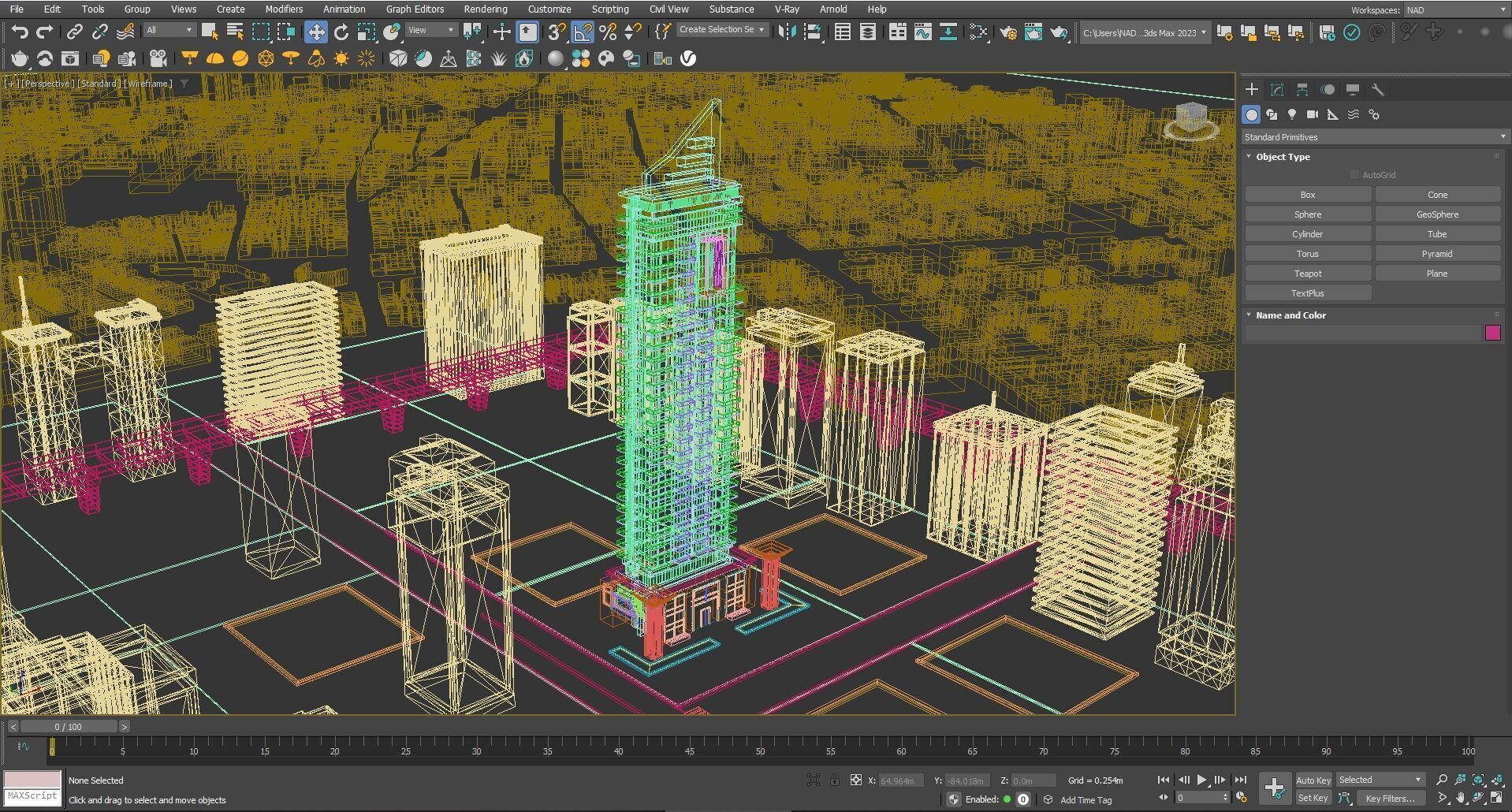 Azure Tower Exterior Design 3D model_9