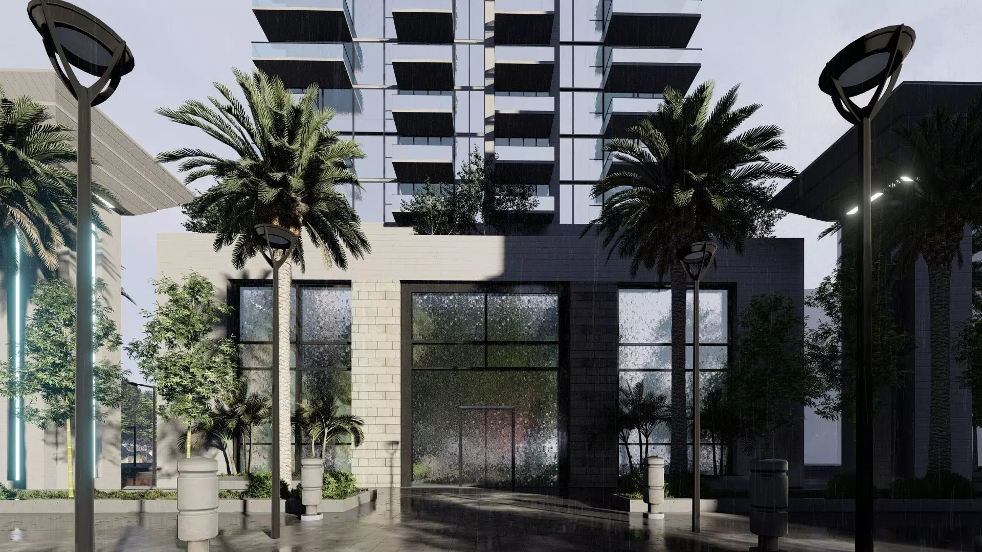 Azure Tower Exterior Design 3D model_21