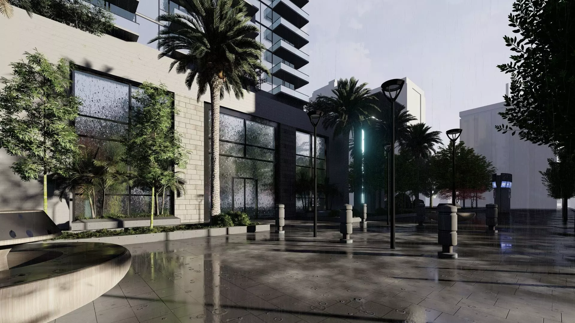 Azure Tower Exterior Design 3D model_20