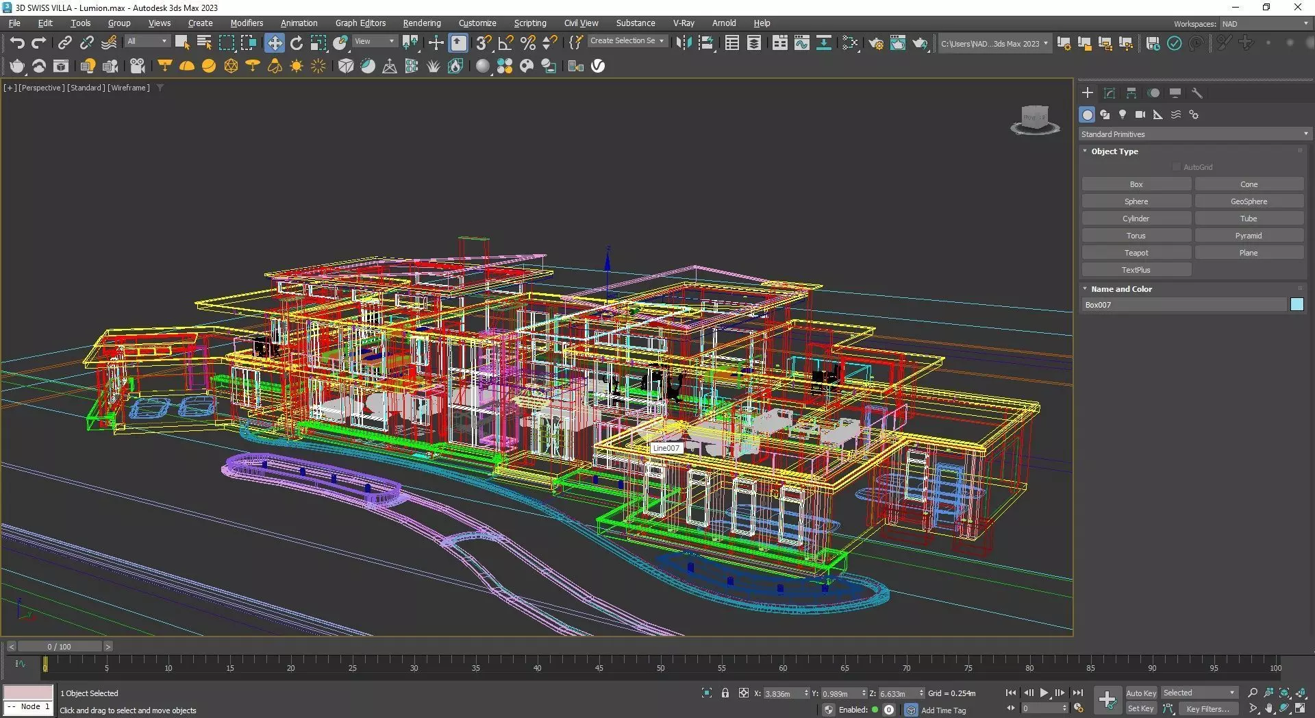 Winter Villa Exterior Design 3D model_4
