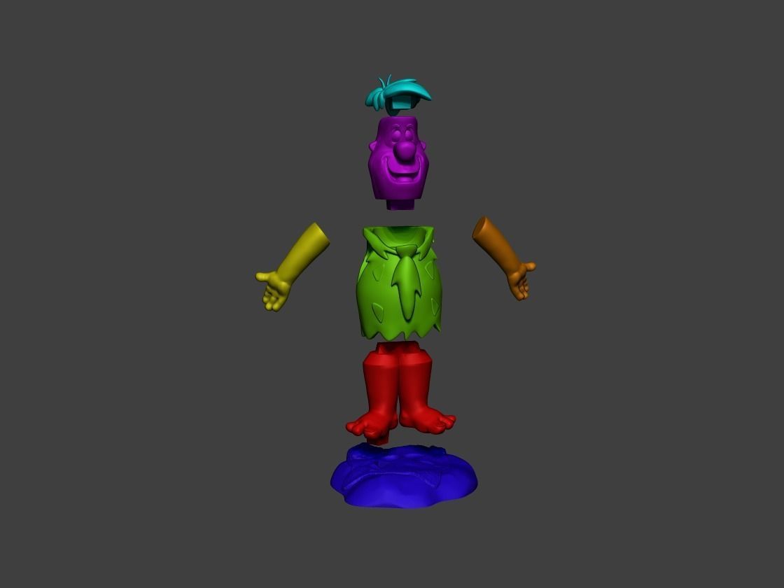 Fred Flintstone Impressao 3D 3D print model_4