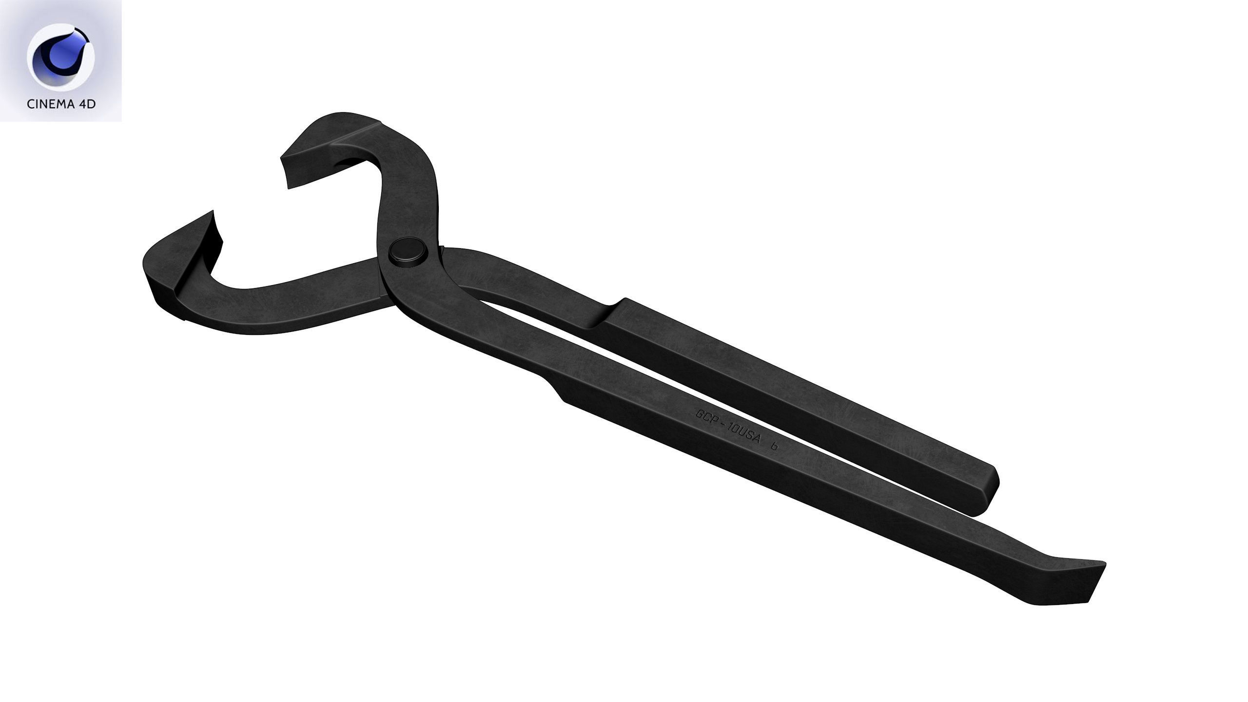 Tool Grease and Dust Cap GCP10 Low-poly 3D model_31